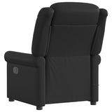 Fauteuil massage inclinable électrique noir brillant similicuir