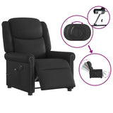 Fauteuil massage inclinable électrique noir brillant similicuir