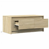 Table basse avec lumières LED chêne sonoma bois d'ingénierie