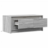 Table basse avec lumières LED sonoma gris bois d'ingénierie