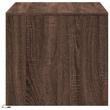 Table basse avec lumières LED chêne marron bois d'ingénierie