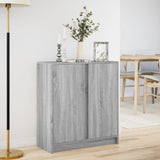 Buffet avec LED sonoma gris 77x34x85 cm bois d'ingénierie