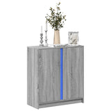 Buffet avec LED sonoma gris 77x34x85 cm bois d'ingénierie