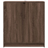 Buffet avec LED chêne marron 77x34x85 cm bois d'ingénierie