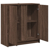 Buffet avec LED chêne marron 77x34x85 cm bois d'ingénierie