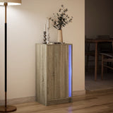 Buffet avec LED chêne sonoma 42,5x34x85 cm bois d'ingénierie