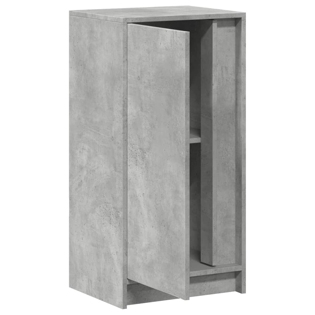 Sideboard with LED concrete gray 42.5x34x85 cm engineered wood