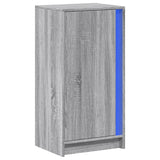 Buffet avec LED sonoma gris 42,5x34x85 cm bois d'ingénierie