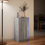 Buffet avec LED sonoma gris 42,5x34x85 cm bois d'ingénierie