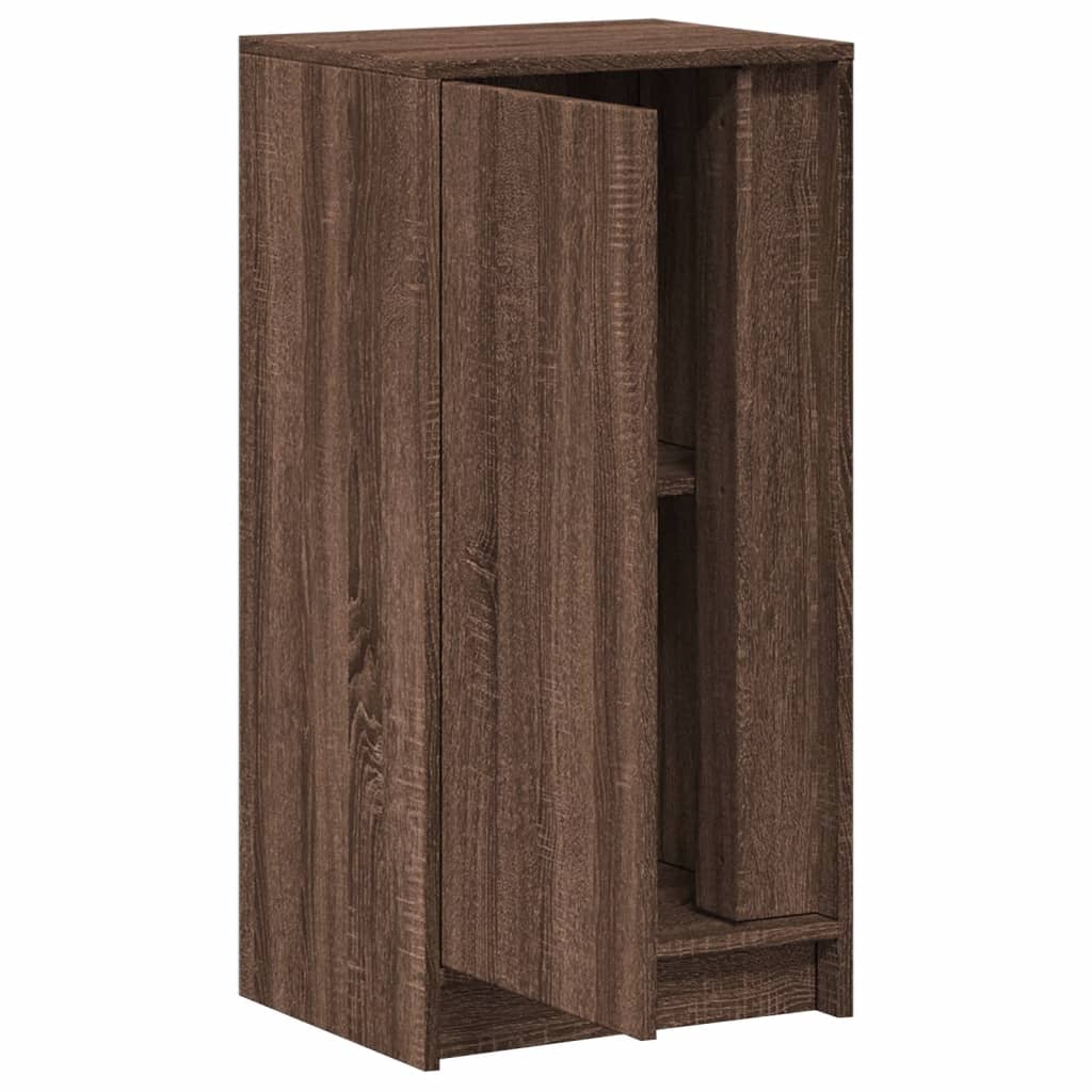 Buffet avec LED chêne marron 42,5x34x85 cm bois d'ingénierie