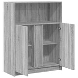 Buffet avec LED sonoma gris 77x34x100 cm bois d'ingénierie