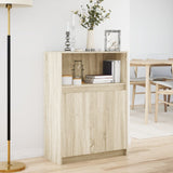 Buffet avec LED chêne sonoma 72x34x100 cm bois d'ingénierie