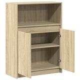 Buffet avec LED chêne sonoma 72x34x100 cm bois d'ingénierie