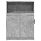 Sideboard with LED concrete gray 72x34x100 cm engineered wood