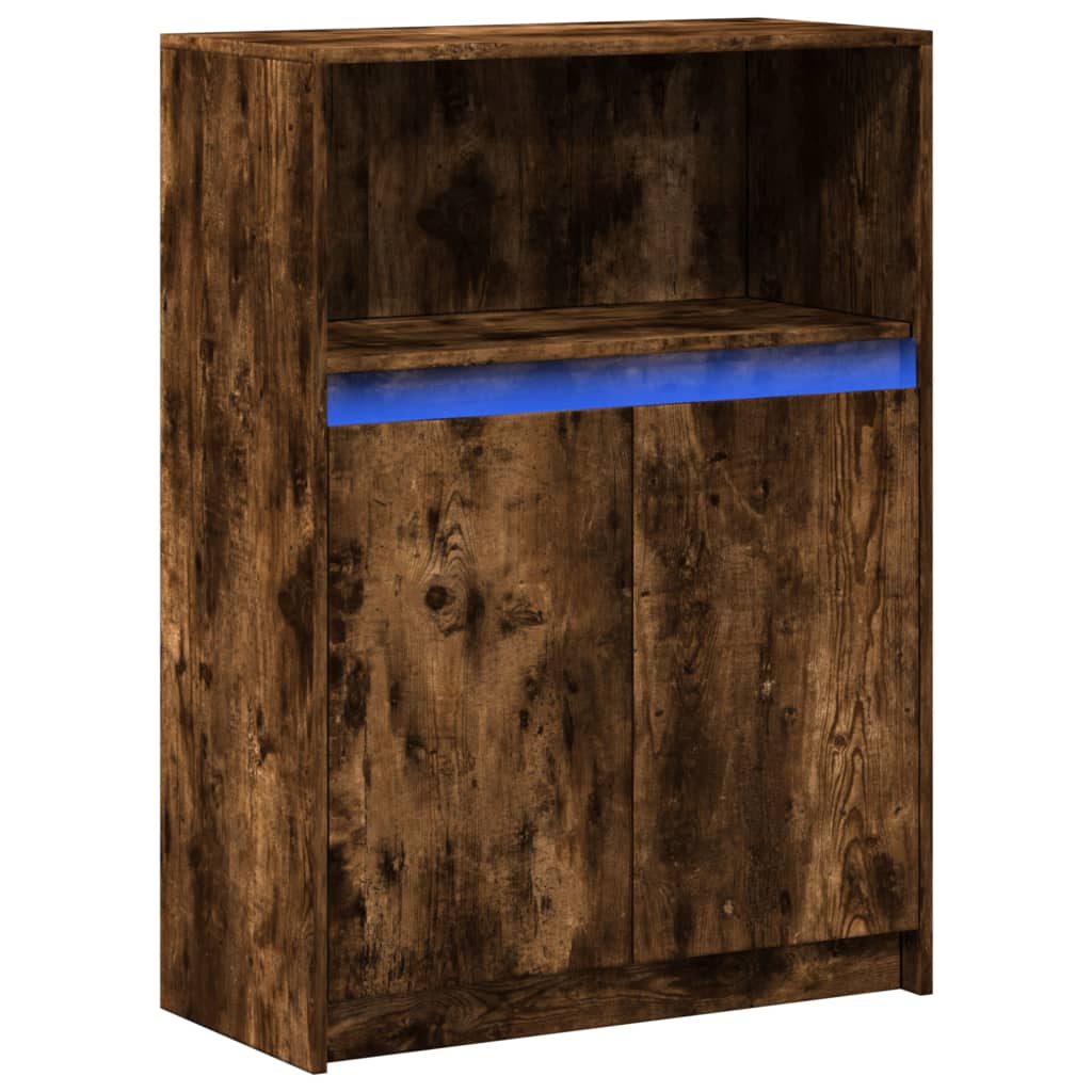 Sideboard mit LED-Räuchereiche, 72 x 34 x 100 cm, Holzwerkstoff