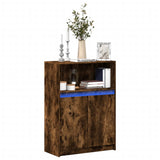 Sideboard mit LED-Räuchereiche, 72 x 34 x 100 cm, Holzwerkstoff