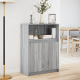 Buffet avec LED sonoma gris 72x34x100 cm bois d'ingénierie