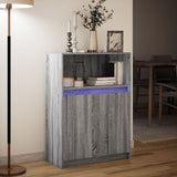 Buffet avec LED sonoma gris 72x34x100 cm bois d'ingénierie