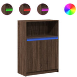 Sideboard mit LED, braune Eiche, 72 x 34 x 100 cm, Holzwerkstoff