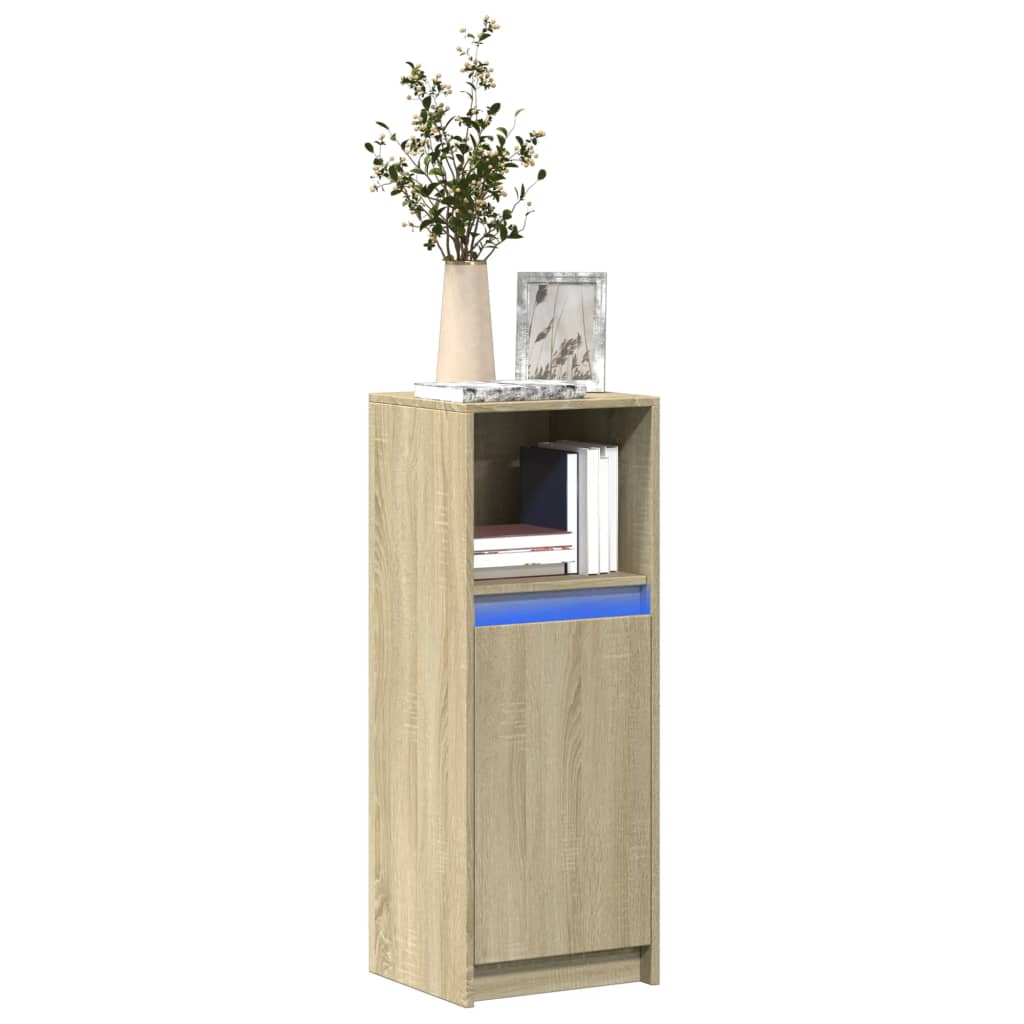 Sideboard mit LED Sonoma-Eiche 38x34x100 cm Holzwerkstoff