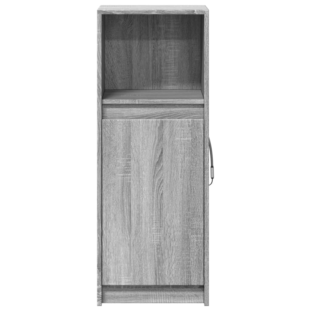 Buffet avec LED sonoma gris 38x34x100 cm bois d'ingénierie