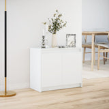 Sideboard with white LED 72x34x61 cm engineered wood