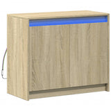 Buffet avec LED chêne sonoma 72x34x61 cm bois d'ingénierie