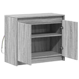 Buffet avec LED sonoma gris 72x34x61 cm bois d'ingénierie