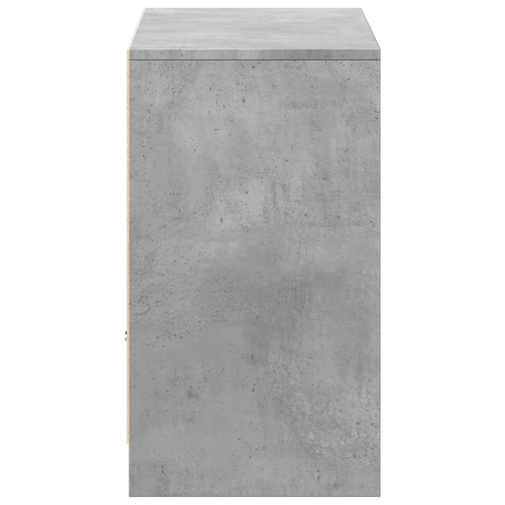 Meuble TV avec LED gris béton 91x34x61 cm bois d'ingénierie