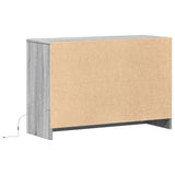 Meuble TV avec LED sonoma gris 91x34x61 cm bois d'ingénierie