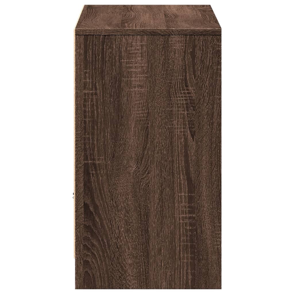 Meuble TV avec LED chêne marron 91x34x61 cm bois d'ingénierie