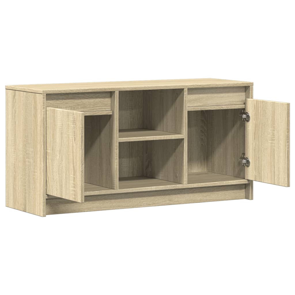 Meuble TV avec LED chêne sonoma 100x34x50 cm bois d'ingénierie