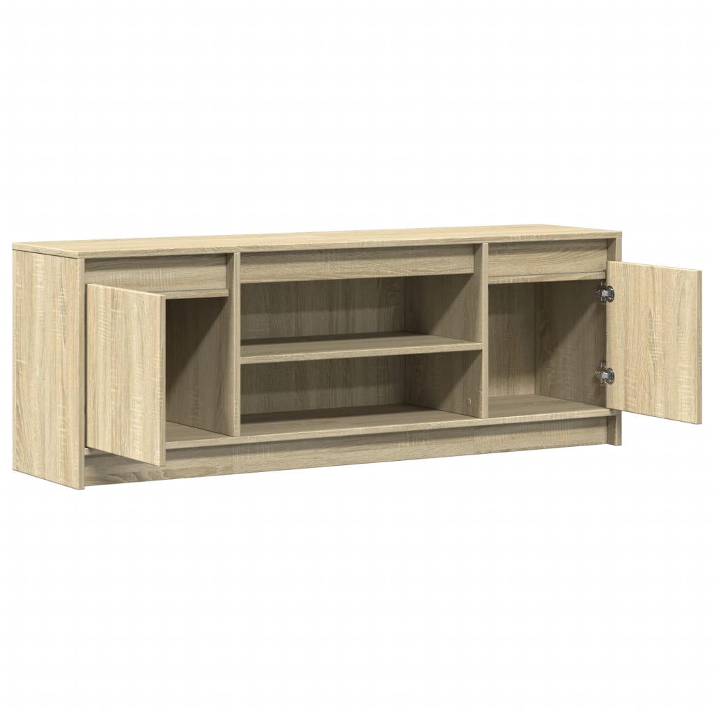 Meuble TV avec LED chêne sonoma 139,5x34x50cm bois d'ingénierie