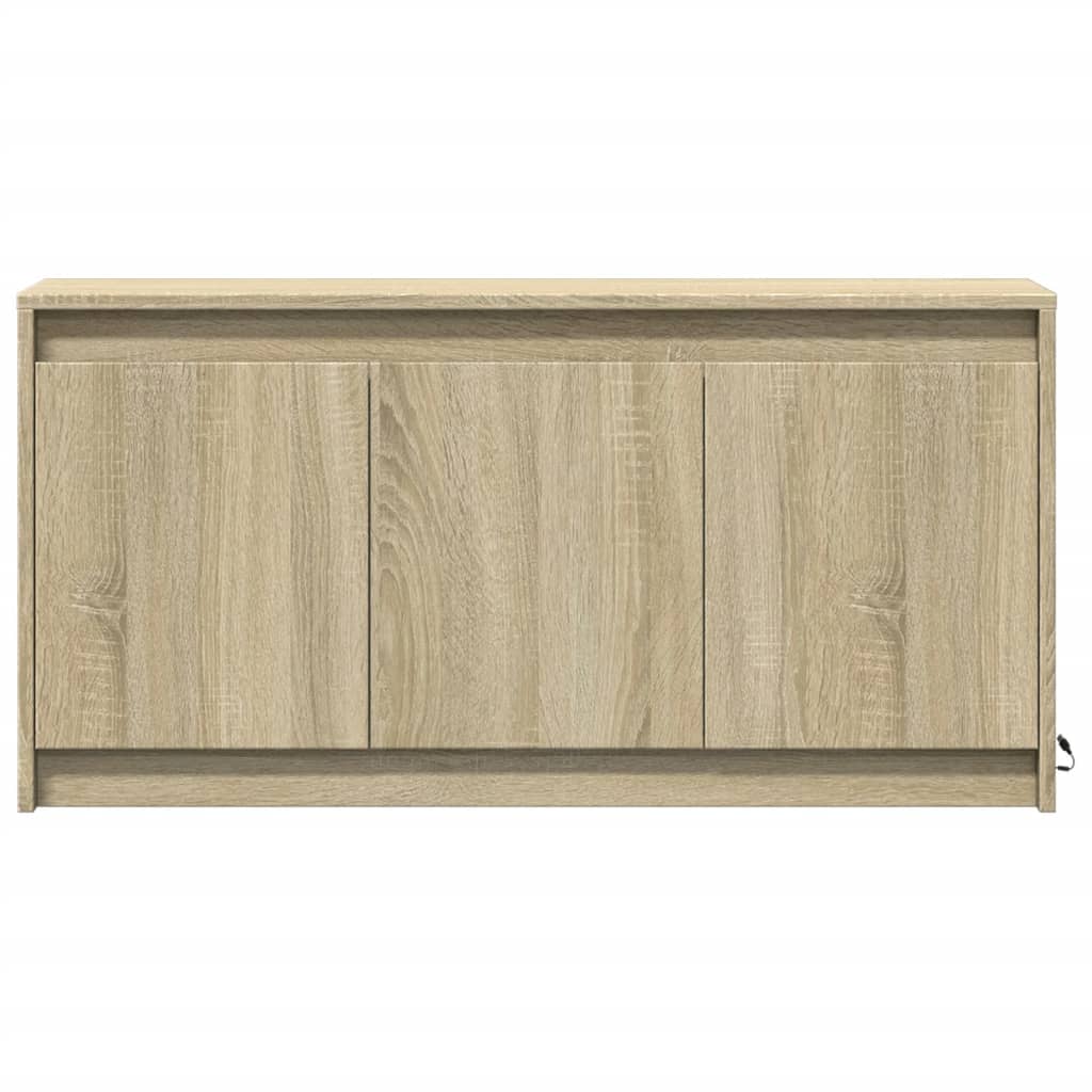 Meuble TV avec LED chêne sonoma 100x34x50 cm bois d'ingénierie