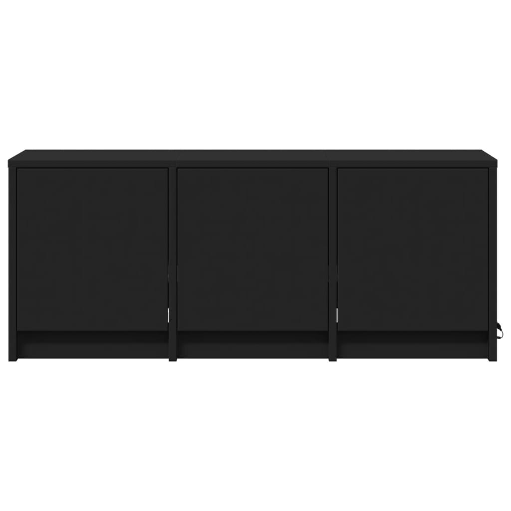 Meuble TV avec LED noir 97x34x40 cm bois d'ingénierie