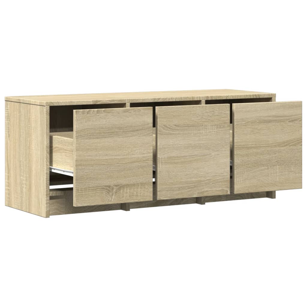 Meuble TV avec LED chêne sonoma 97x34x40 cm bois d'ingénierie