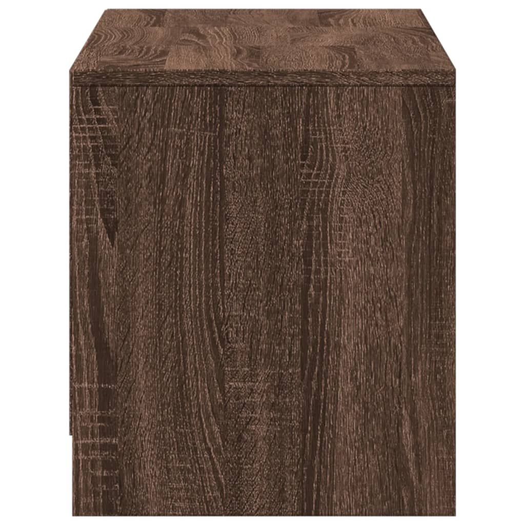 Meuble TV avec LED chêne marron 97x34x40 cm bois d'ingénierie