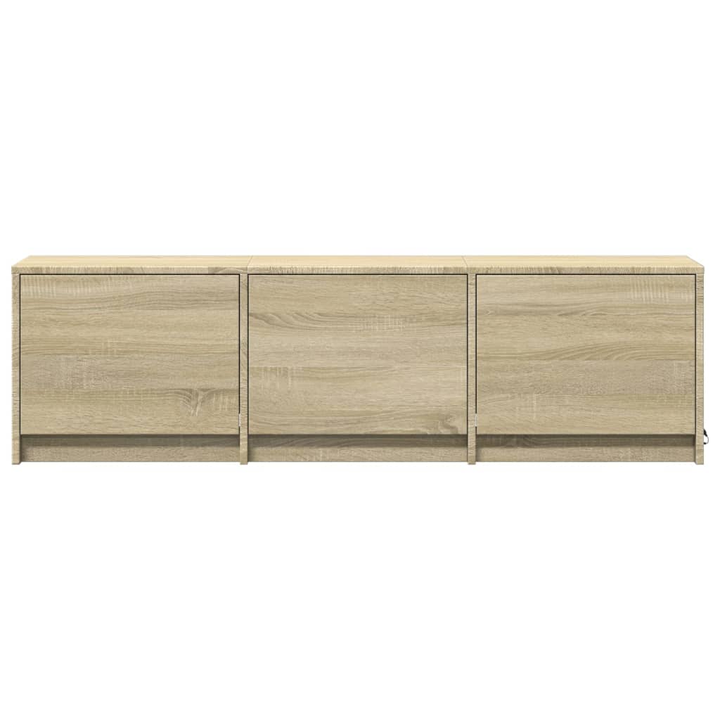 Meuble TV avec LED chêne sonoma 140x34x40 cm bois d'ingénierie