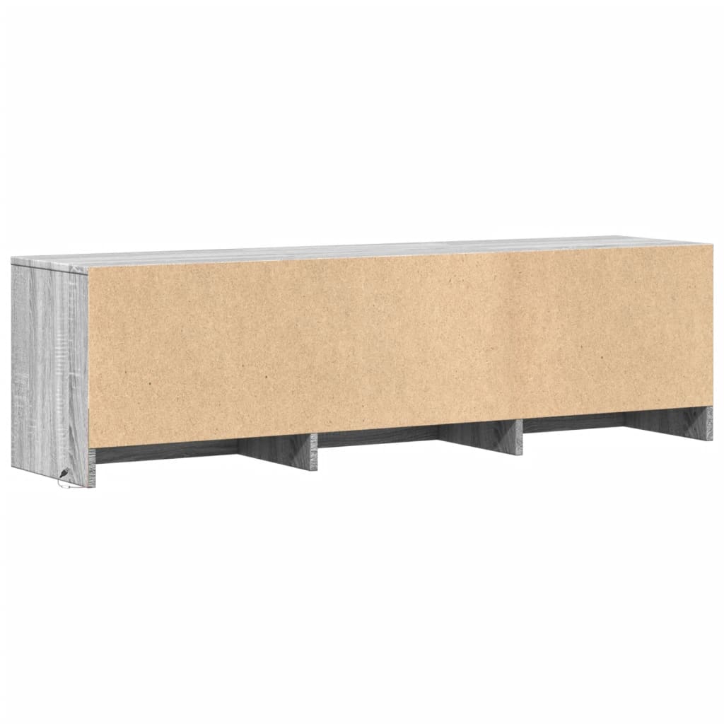 Meuble TV avec LED sonoma gris 140x34x40 cm bois d'ingénierie