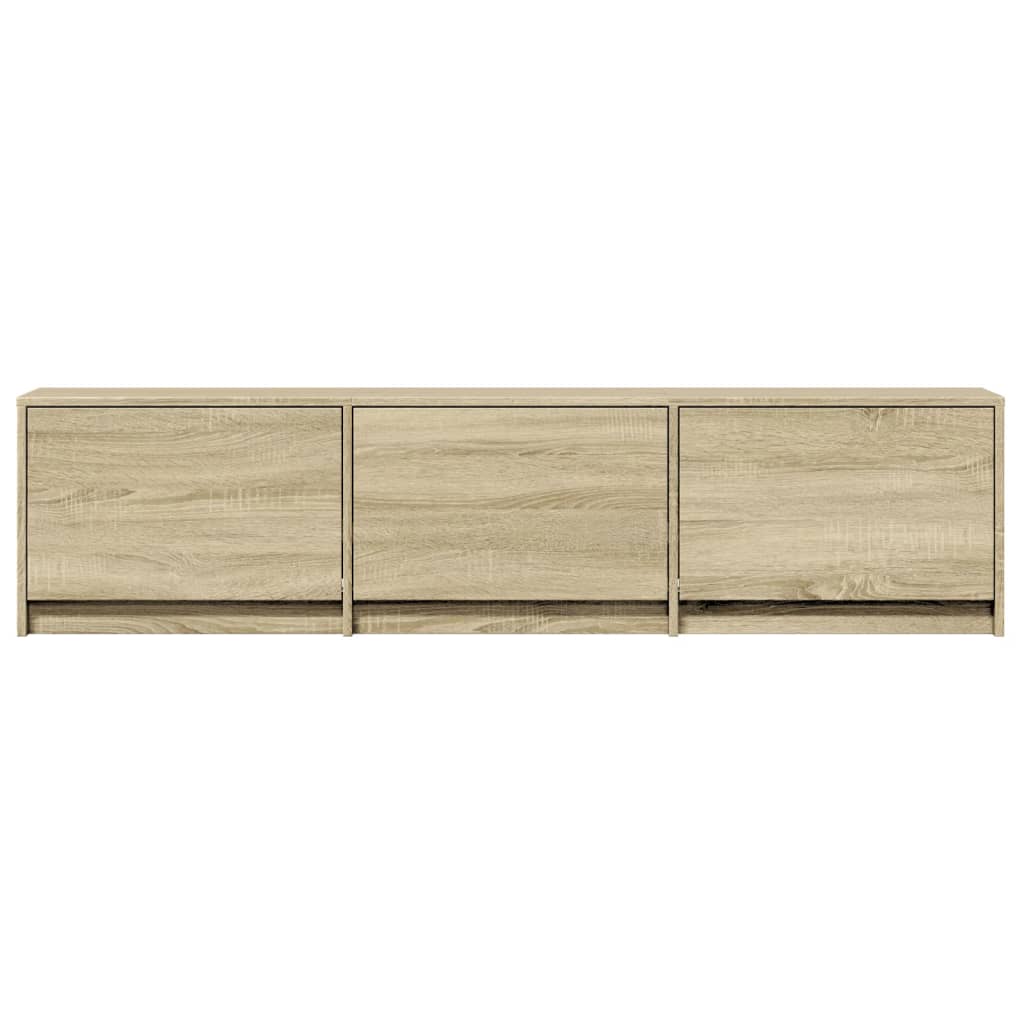 Meuble TV avec LED chêne sonoma 165x34x40 cm bois d'ingénierie