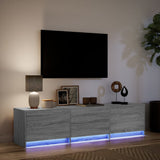 Meuble TV avec LED sonoma gris 165x34x40 cm bois d'ingénierie