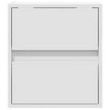 Meubles TV muraux avec lumières LED 2 pcs blanc 41x31x45 cm