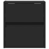 Meubles TV muraux avec lumières LED 2 pcs noir 41x31x45 cm