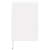 Meubles TV muraux avec lumières LED 2 pcs blanc 41x31x45 cm