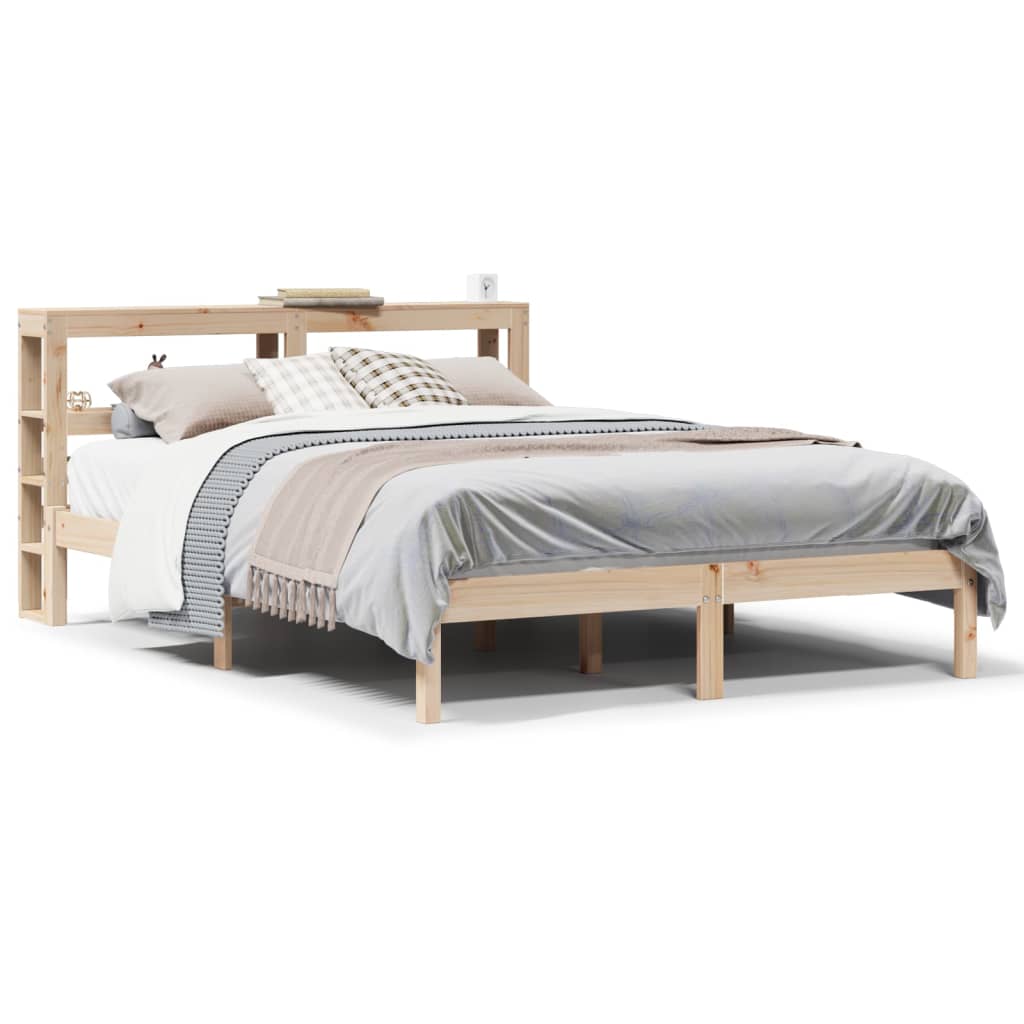 Cadre de lit sans matelas 140x200 cm bois massif de pin