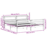 Cadre de lit avec tête de lit sans matelas 180x200 cm