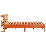 Cadre de lit sans matelas cire marron 140x190cm bois pin massif