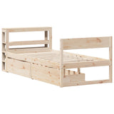 Cadre de lit sans matelas 100x200 cm bois massif de pin