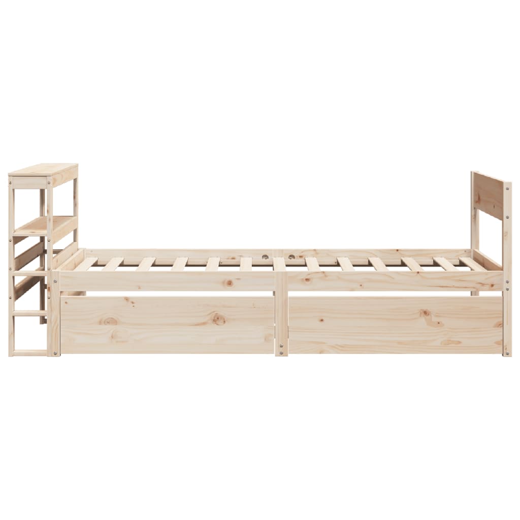 Cadre de lit sans matelas 100x200 cm bois massif de pin