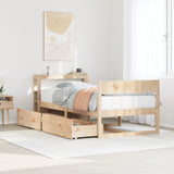 Cadre de lit sans matelas 100x200 cm bois massif de pin